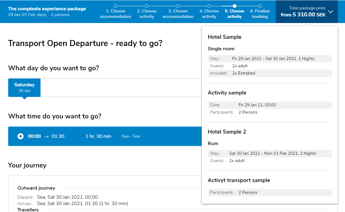 Package Booking Flow